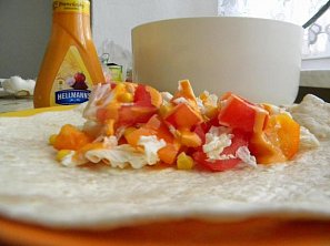 Tortilla s čerstvou zeleninou