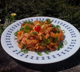 Lečo s uzeným masem