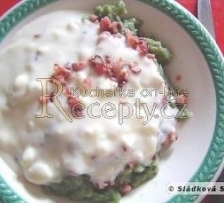 Selské halušky špenátové