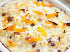 Krupicový nákyp s jablky