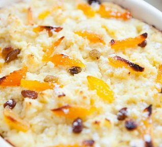 Krupicový nákyp s jablky