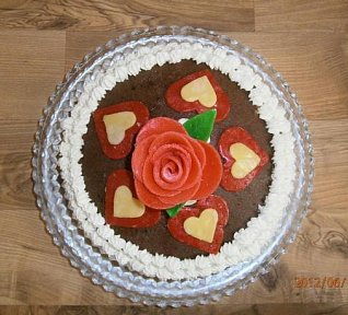 Vanilkovo-čokoládový dort