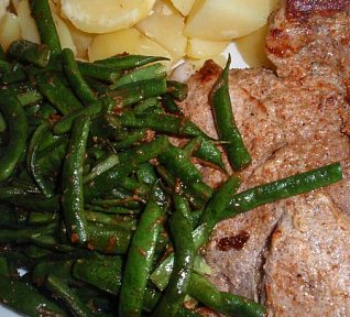 Přírodní plátek s fazolkami