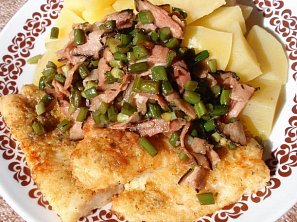 Filety s česnekovými výhonky