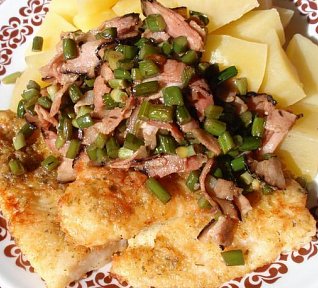 Filety s česnekovými výhonky