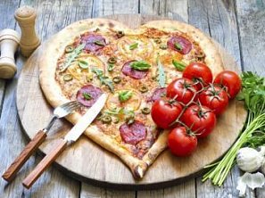 Valentýnská pizza