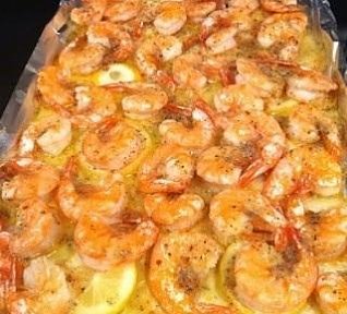 Krevety s citronovou omáčkou