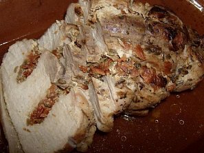 Vepřová kýta se sušenými rajčaty