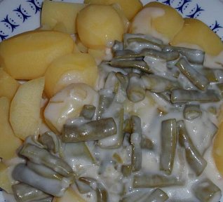 Zavařené fazolky nakyselo