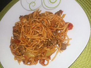 Fitness špagety s hovězím masem