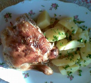 Kuře s nasládlou nádivkou z křížal