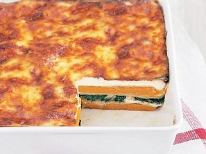 Dýňovo-špenátové lasagne