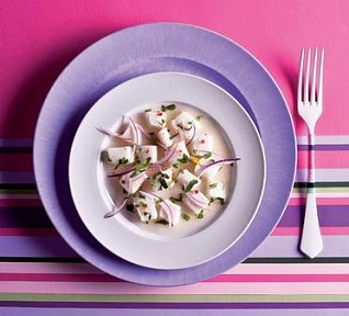 Ceviche, ryby marinované v citrusové šťávě