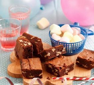 Čokoládové brownies s marshmallows
