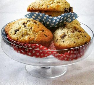 Čokoládovo-oříškové muffiny