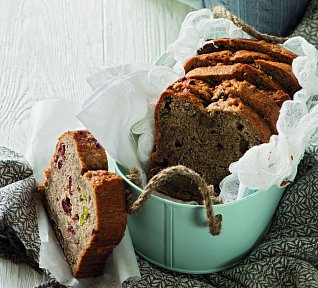 Banánovo-brusinkový chléb