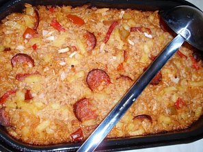 "Krupník" - kroupy s klobásou a lečem