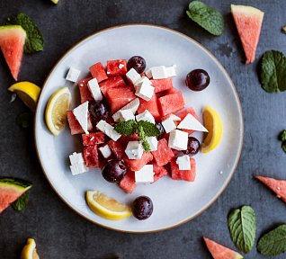 Melounový salát s fetou