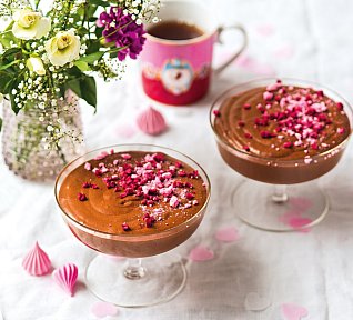 Valentýnská čokoládová pěna