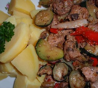 Maso v zelenině z pečícího sáčku