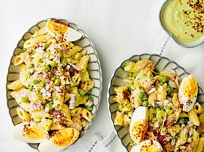 Těstovinový salát s tuňákem a avokádovou zálivkou