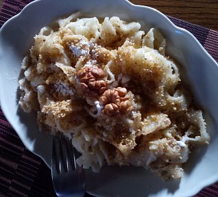 Sladké ořechové nudle (těstoviny)