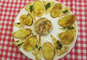 Grilované brambory s česnekem