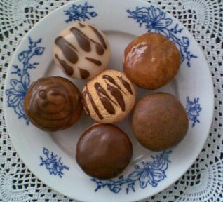 Polévané piškotové muffinky