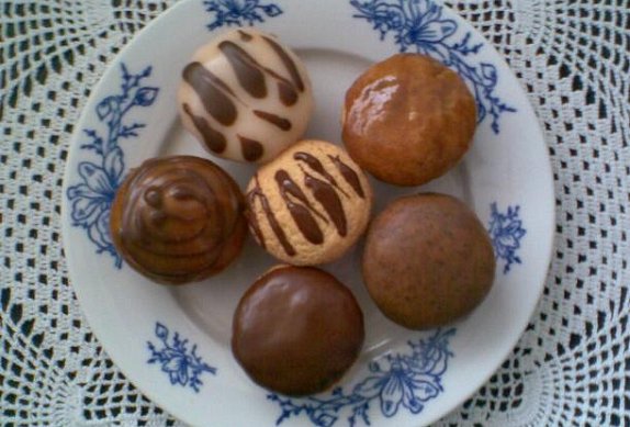 Polévané piškotové muffinky