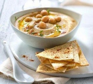 Hummus s grilovanými tortillami