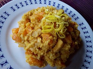Dýňová rýže s kuřecím masem
