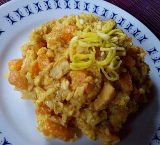 Dýňová rýže s kuřecím masem