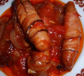 Vinná klobása se zeleninou