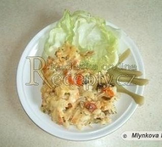 Zapékaná mísa na způsob šunkafleků