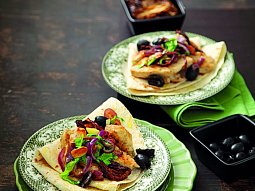 Tortilly s krůtími plátky