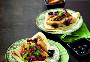 Tortilly s krůtími plátky