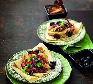 Tortilly s krůtími plátky