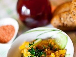 Čočkový salát s jemnou zálivkou