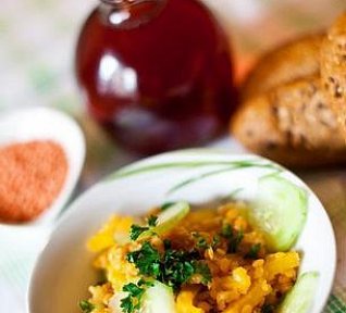 Čočkový salát s jemnou zálivkou