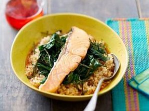 Rooibosové risotto s lososem