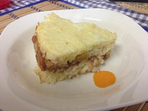 Rýžový nákyp s broskvemi