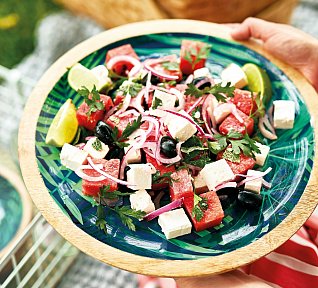 Salát s melounem a fetou