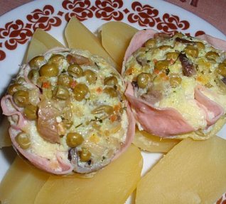 Hrášková terina s hlívou ústřičnou