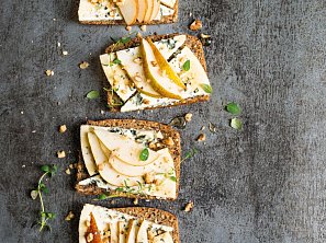 Chlebíčky s hruškami