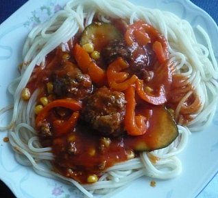 Masové kuličky na zelenině