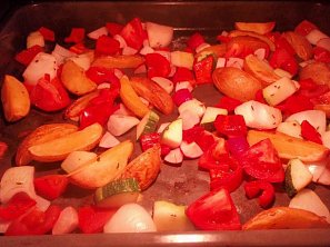 Pečené brambory se zeleninou