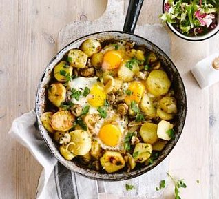 Brambory s volským okem