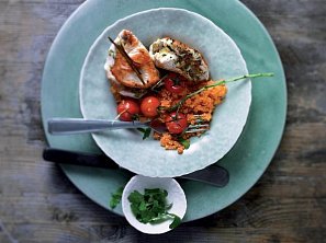 Plněná krůtí prsa s kuskusem