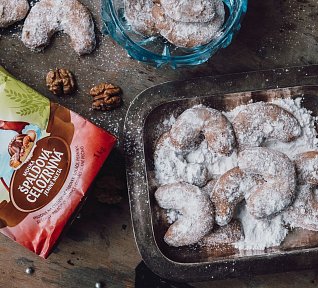 Špaldové vanilkové rohlíčky