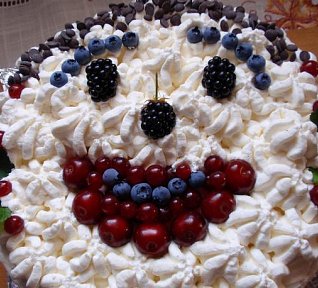 Dvoubarevný roládový dort se smetanovým krémem